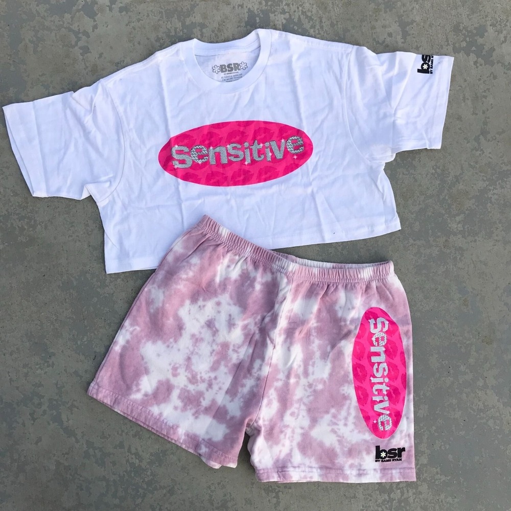 Revolve BSR Samii Ryan Sensitive Shorts & Crop Top Lounge‎ Set Clueless - Medium